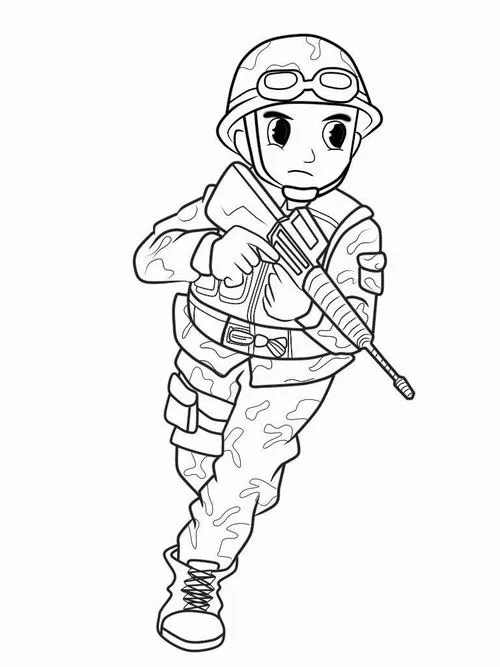 Người anh hùng giải phóng quân khoác trên mình bộ giáp bảo hộ bền bỉ, tay cầm súng với phong thái cực kỳ kiên định và trung thành cho trẻ 4 tuổi.