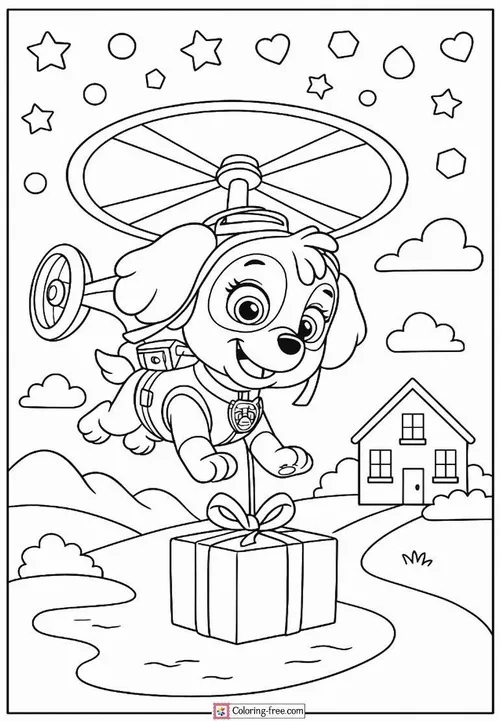 Những chú cún cứu hộ đang quây quân bên đống lửa trại trong rừng, kể cho nhau nghe các câu chuyện phiêu lưu kỳ thú vào ban đêm.