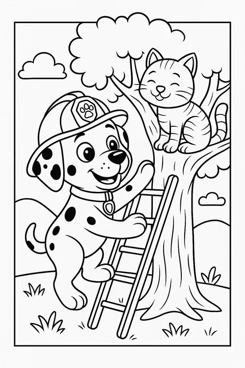 Những anh hùng bốn chân cùng nhau trồng cây xanh trên đồi trọc, mỗi bạn nhỏ cầm một chiếc xẻng nhỏ trông cực kỳ tích cực và vui vẻ.