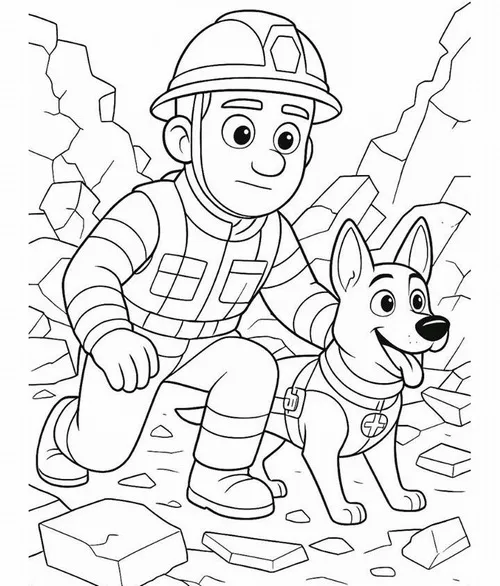 Chú chó cảnh sát đang ẩn nấp sau bụi cây rậm rạp, dùng ống nhòm quan sát nhất cử nhất động của kẻ khả nghi trên phố đông.