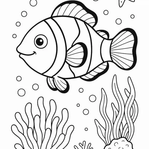 Chú cá hề Nemo quen thuộc đang len lỏi qua những cánh san hô mềm mại trong lòng đại dương bao la với vẻ mặt hớn hở cho trẻ 4 tuổi.