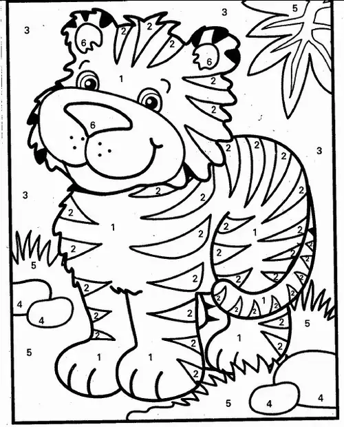 Chú cọp con có vẻ ngoài tròn trịa đang ngồi mỉm cười thân thiện với chiếc bụng trắng nõn nà là lựa chọn tuyệt vời cho trẻ 6 tuổi.