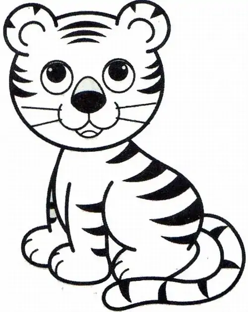 Tranh tô màu phong cách Chibi siêu dễ thương với đôi mắt chiếm trọn khuôn mặt sẽ khiến bé thích thú khi tìm hiểu loài động vật quý hiếm.