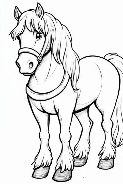 Hình họa ngựa cho trẻ nhỏ rèn sự tập trung, phối màu đẹp và cảm nhận chuyển động sinh động