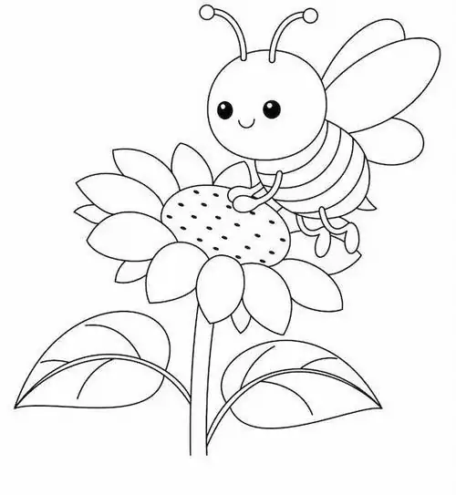 Chú ong béo tròn đậu trên nhụy một bông hoa hướng dương lớn chuẩn bị thực hiện sứ mệnh thụ phấn cho thực vật quan trọng trong thiên nhiên.