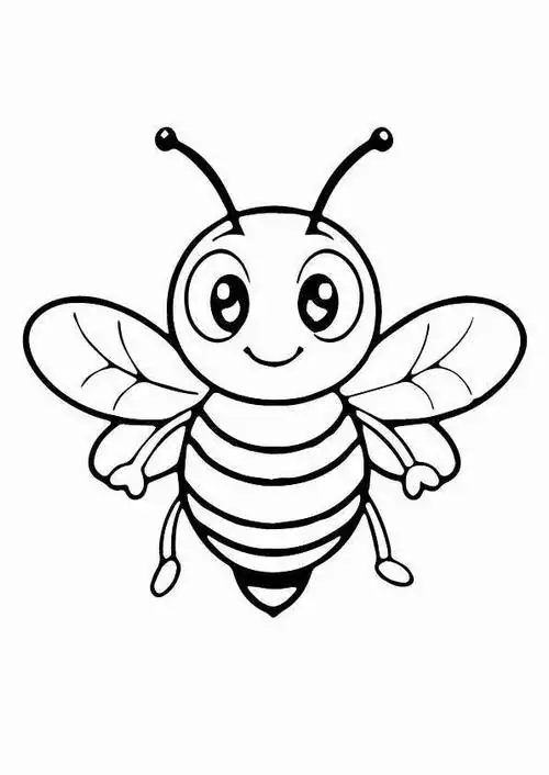 Chú ong xòe đôi cánh rộng bay thẳng về phía trước khoe ra chiếc ngòi nhọn tự vệ dũng mãnh nhưng vẫn mang nét vẽ vô cùng đáng yêu.