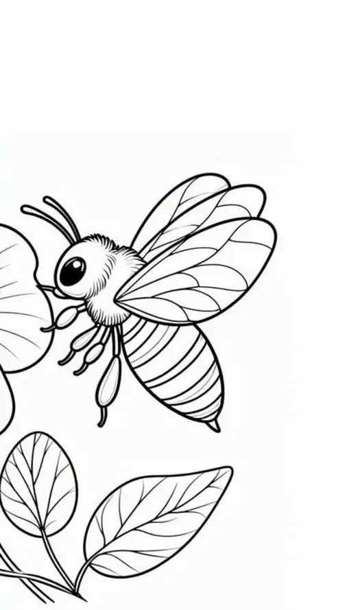 Chú ong nhỏ bay bên cạnh những tán lá mướt xanh chuẩn bị tìm kiếm nhụy hoa thơm để bắt đầu một ngày làm việc đầy hứng khởi.