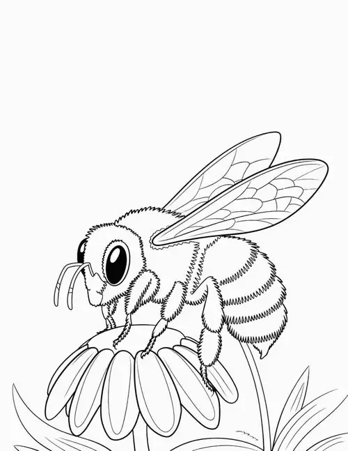 Chú ong bám trên cánh hoa lớn đang miệt mài thu thập phấn để mang về chế tạo loại sữa ong chúa bổ dưỡng cho các ấu trùng.