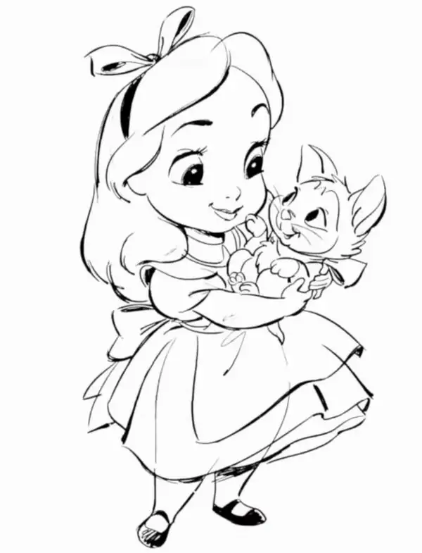 BST 102 Tranh Tô Màu Công Chúa Disney Chibi dễ thương cho bé tập tô màu sáng tạo cuối tuần