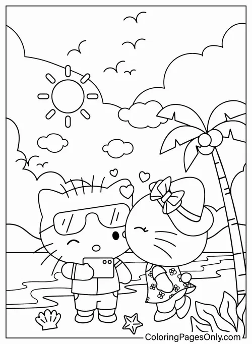 Cặp đôi cùng nhau đeo kính râm sành điệu tận hưởng mùa hè rực nắng bên bờ biển xanh ngắt với vẻ ngoài cực kỳ tự tin và năng động.