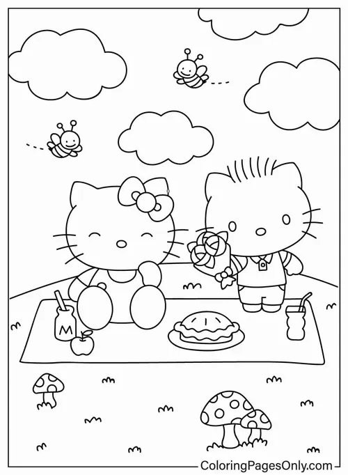 Trang tập tô màu khung cảnh picnic bình yên trên đồi cỏ nơi Daniel đang cầm chiếc máy ảnh nhỏ để lưu giữ những kỷ niệm đẹp cho trẻ 6 tuổi.