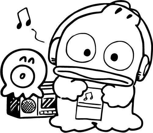 20 Tranh tô màu Hangyodon Sanrio đẹp cho bé luyện tay cảm nhận màu xanh biển hài hòa