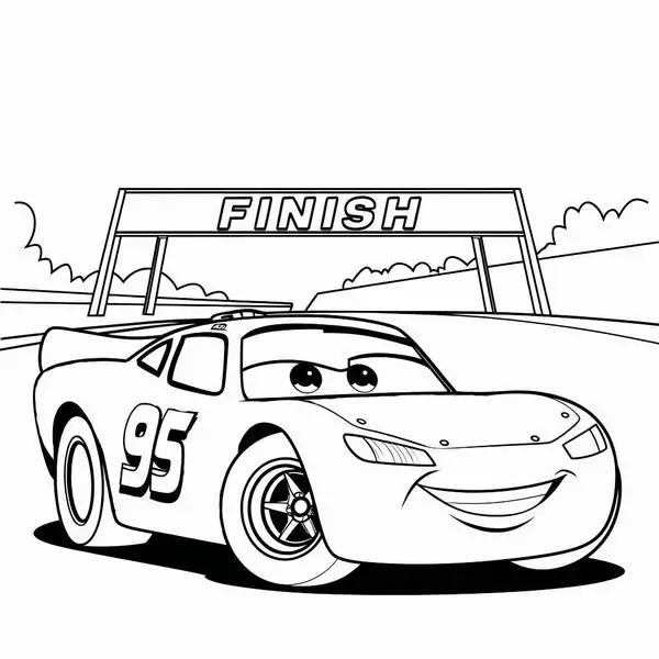 Gợi ý 64 Tranh Tô Màu McQueen Vương Quốc Xe Hơi với decal tia sét nổi bật cho bé yêu xe