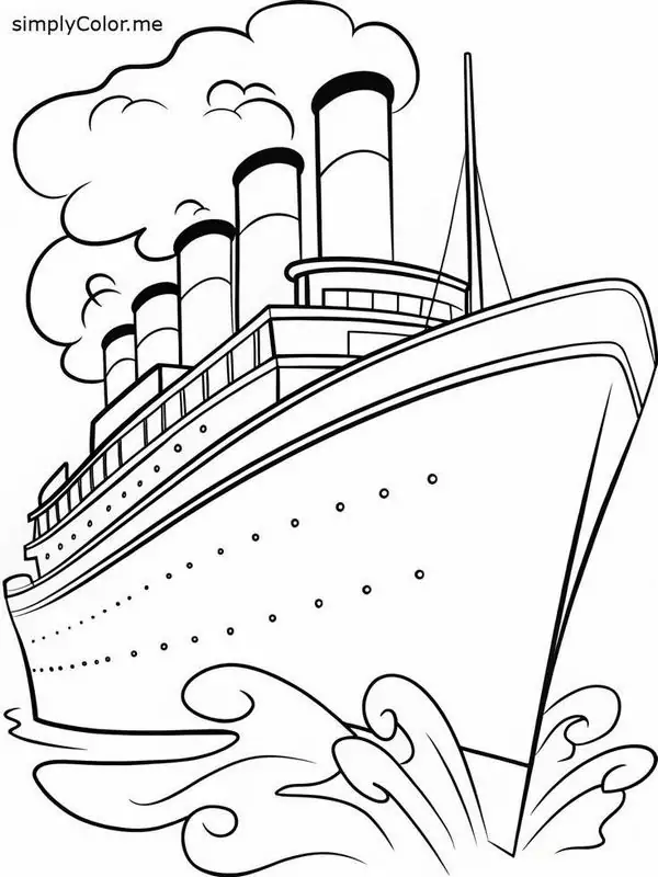 File in 55 Tranh Tô Màu Phương Tiện Giao Thông Đường Thủy cho bé thỏa sức sáng tạo màu sắc