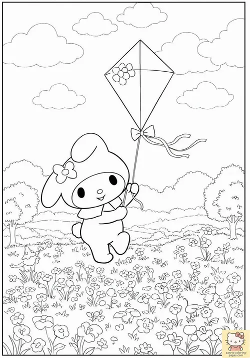 Một bạn cún tai dài mở cửa tủ đồ chơi, bên trong là tàu gỗ, búp bê vải và hộp xếp hình, khung cảnh kín đáo tạo cảm giác thân quen của phòng riêng