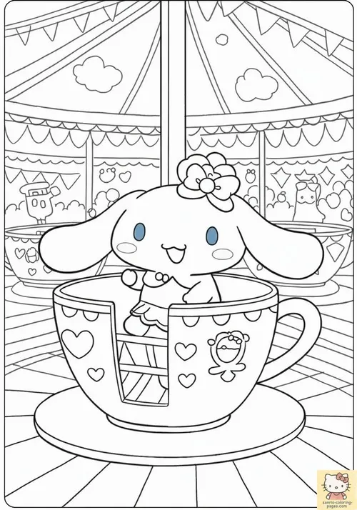 Keroppi mang cặp sách bước qua cổng lớp học, chân nhún nhẹ như vừa tới giờ vào học, phía sau bảng đen và giá sách làm không khí sáng bừng