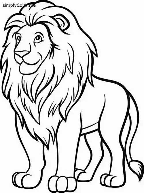 Chú sư tử đực với bộ bờm dày đặc và ánh nhìn sắc sảo thể hiện rõ khí chất của chúa tể rừng xanh trong một khung hình đầy uy lực.