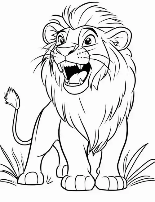 Mẫu hình tập tô chú sư tử đang há miệng gầm vang dội làm rung chuyển cả không gian rộng lớn cho thấy rõ bộ răng nanh sắc nhọn cực mạnh.