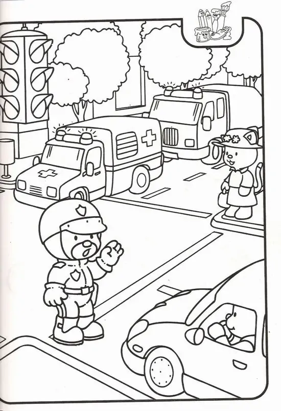 BST 67 Tranh Tô Màu An Toàn Giao Thông Cho Bé thích khám phá xe cộ tín hiệu và luật đi bộ