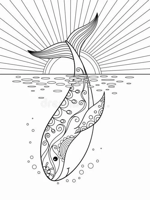 Một chú cá voi đang lặn sâu xuống đáy biển khi mặt trời dần lặn tạo nên khung cảnh thế giới dưới đáy đại dương cực kỳ thơ mộng.