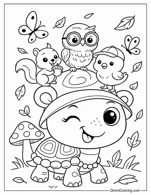 Rùa thần đang ban phép màu cho khu rừng héo úa trở nên xanh tươi trở lại với sự xuất hiện của những bông san hô trên cạn kỳ thú.