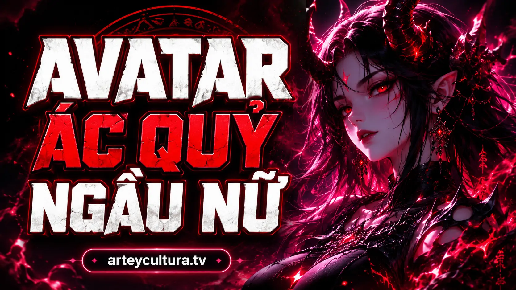 99 Ảnh Avatar Ác Quỷ Ngầu Nữ phong cách cá tính mạnh nữ chúa bóng đêm với áo choàng đen lạnh lùng