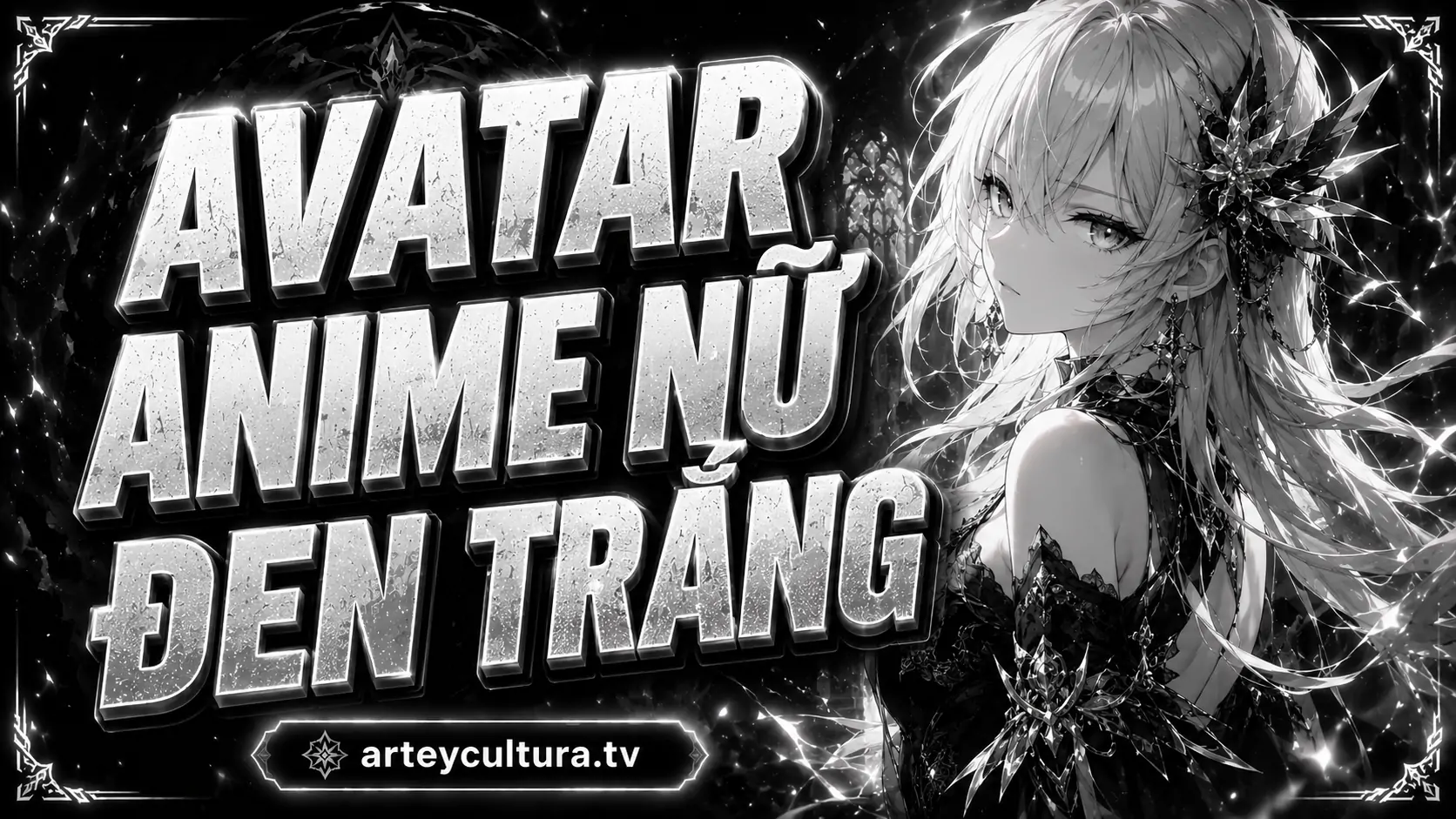 150 Ảnh Avatar Anime Nữ Đen Trắng cho người thích vẻ xa cách, buồn nhẹ nhưng đầy phong cách