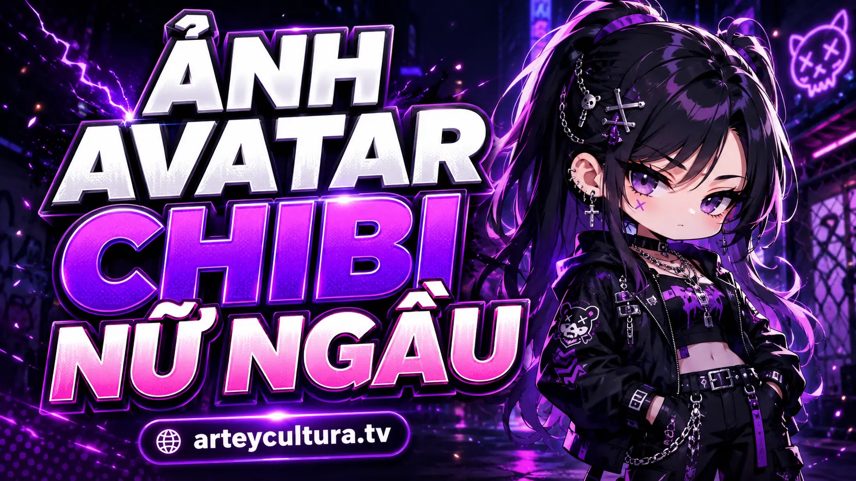 60 Hình Ảnh Avatar Chibi Nữ Ngầu với ánh mắt sắc lạnh và biểu cảm cá tính gây ấn tượng mạnh