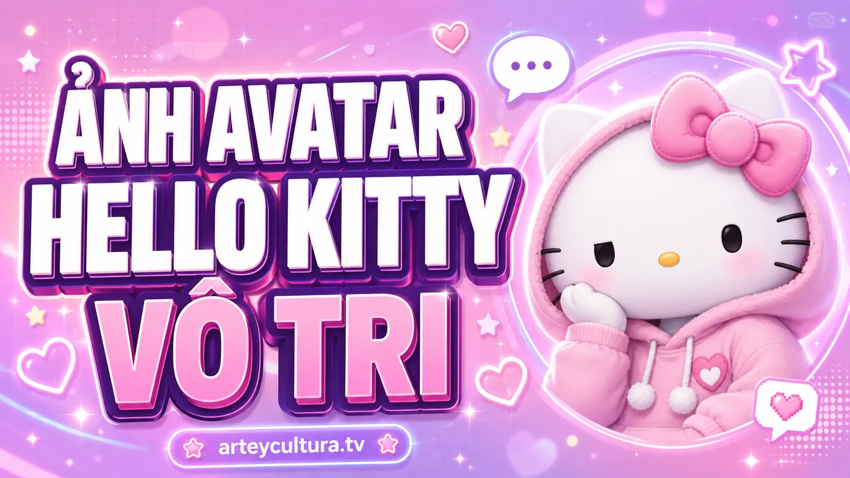 160 Ảnh Avatar Hello Kitty Vô Tri với nét tối giản pha chút hài hước vừa dễ thương vừa có nét bất cần