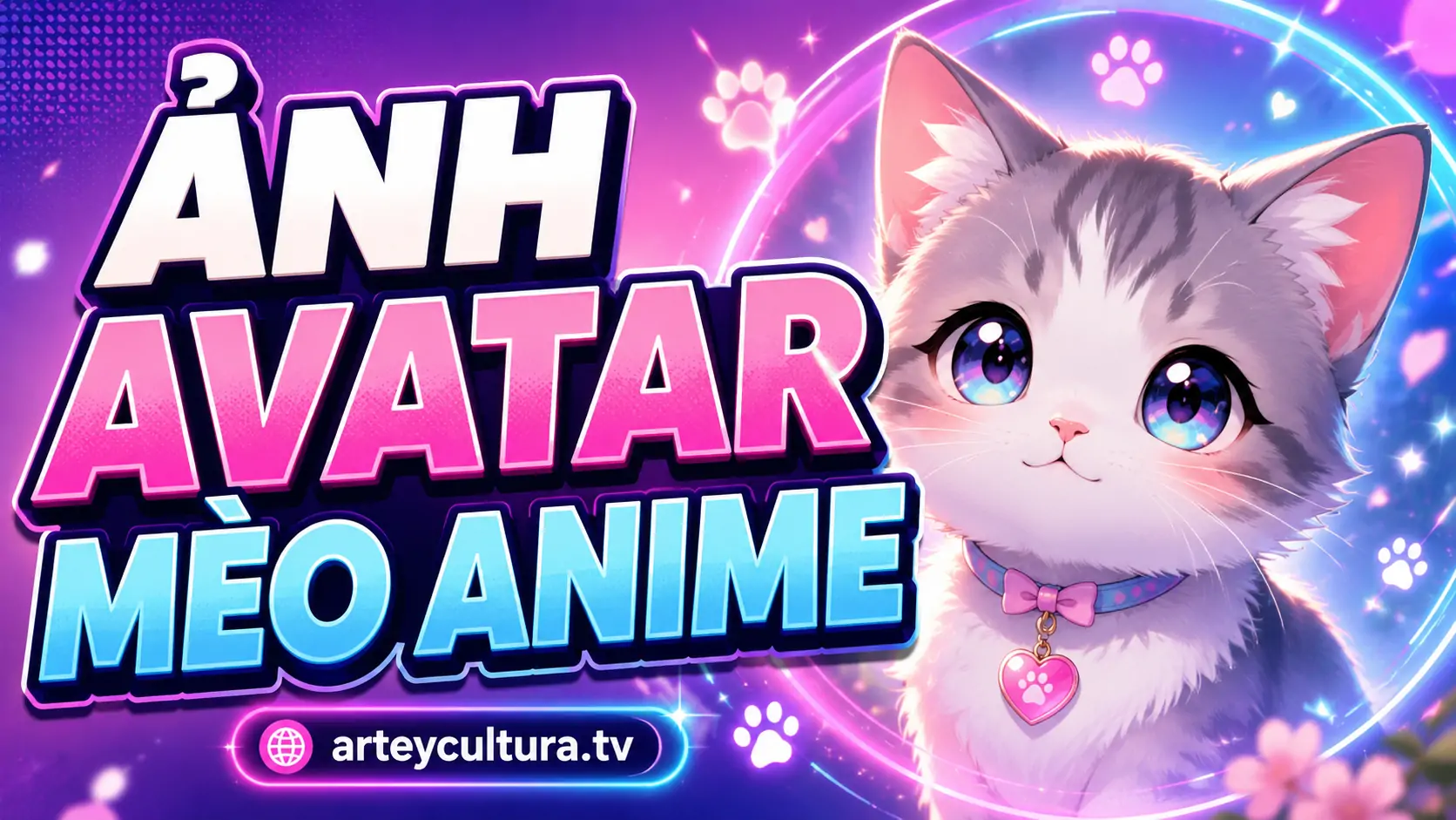 80 Ảnh Avatar Mèo Anime cute ngầu phong cách Nhật Bản với nét vẽ mềm, chuông cổ xinh xắn