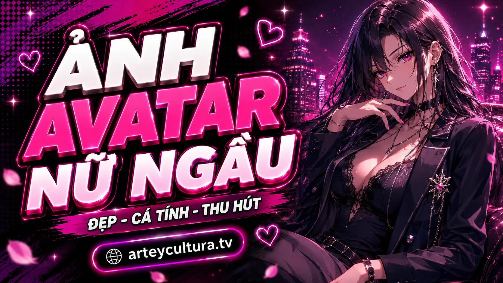 108 Ảnh Avatar Nữ Ngầu Lạnh Lùng mang vẻ huyền bí, bố cục nghệ thuật trang phục tối màu và phụ kiện gai góc