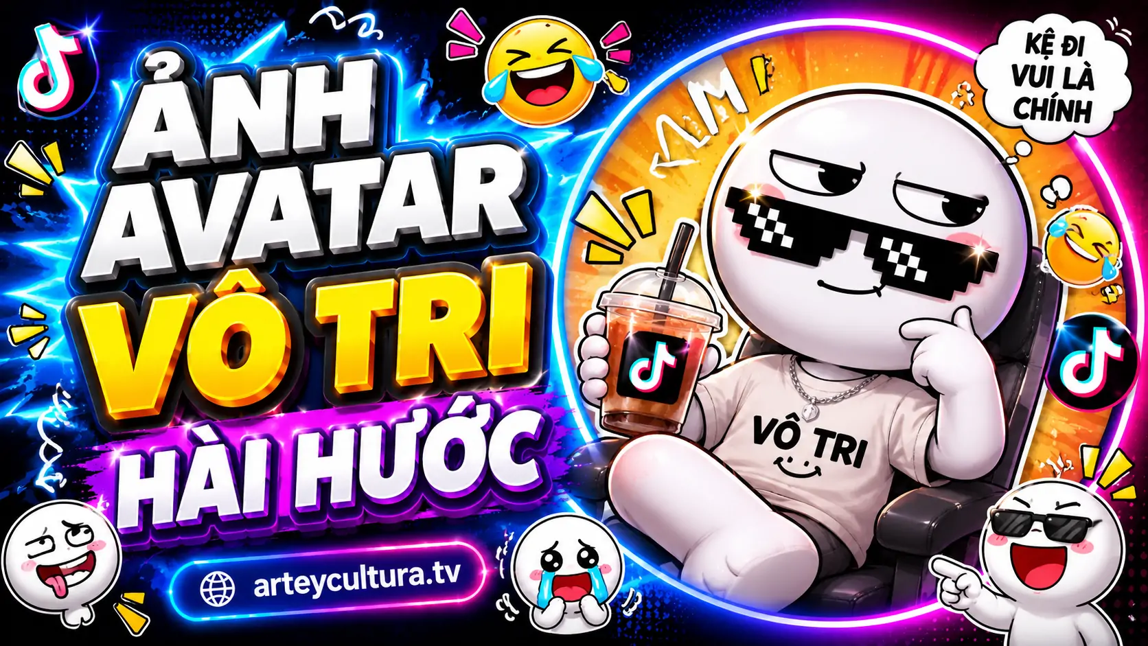 130 Ảnh Avatar Vô Tri Hài Hước phong cách ảnh chế, màu nhòe tự nhiên và biểu cảm đơ cứng khó đỡ