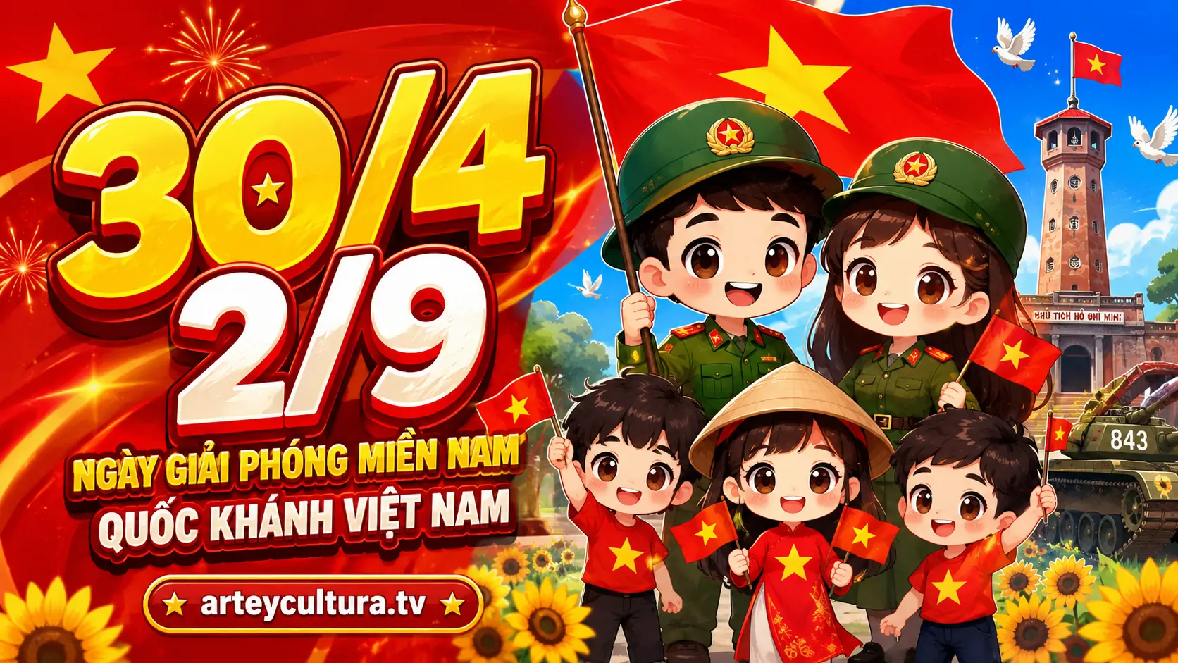 85 Ảnh Chibi 30/4 2/9 đầy tự hào đầy sắc nét cho học sinh, sinh viên đổi ảnh đại diện yêu nước