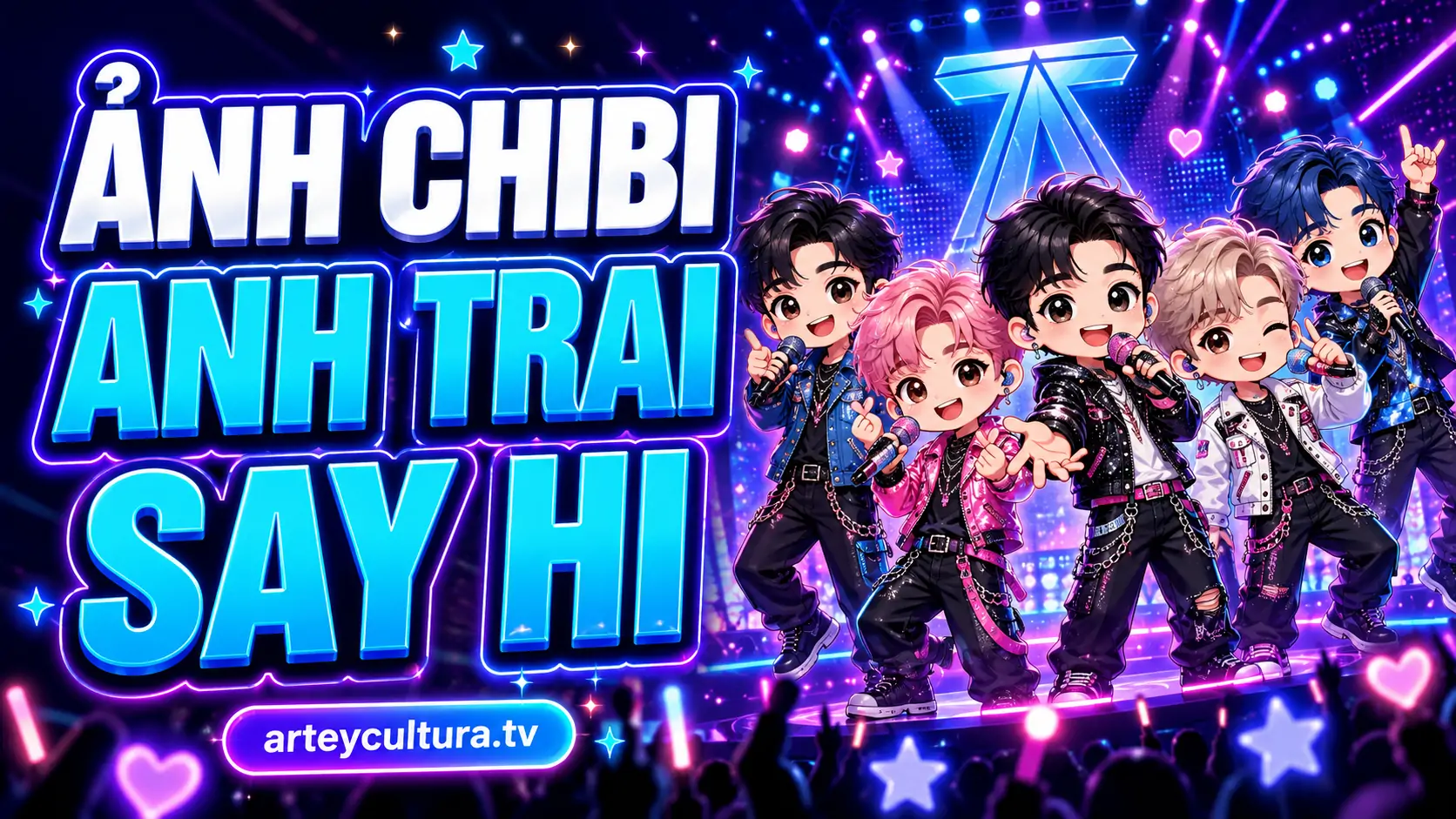 180 Ảnh Chibi Anh Trai Say Hi cute cực cuốn với HIEUTHUHAI, Anh Tú Atus, Negav và Quang Hùng MasterD