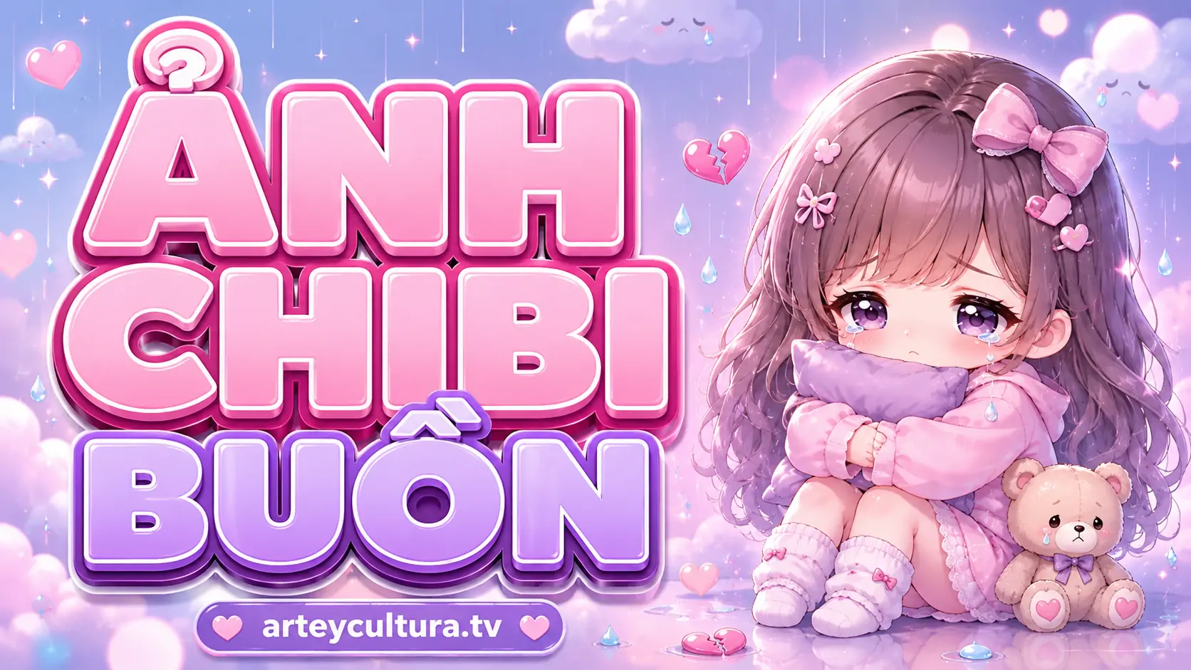 99 Ảnh Chibi Buồn Khóc đôi mắt ngấn lệ và dáng ngồi cô đơn để nói hộ nỗi lòng
