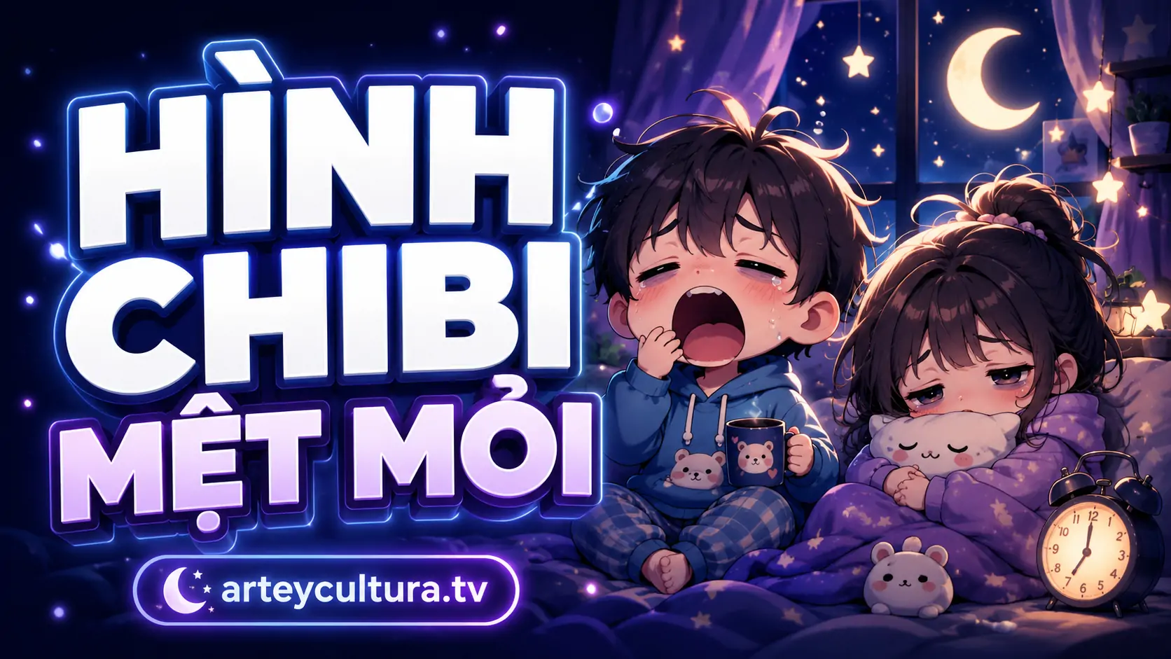 30 Ảnh Chibi Mệt Mỏi đáng yêu với gương mặt bí xị, tóc rối và thần thái thiếu năng lượng trầm trọng