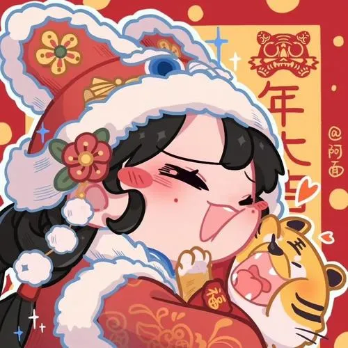 Ảnh bìa nhóm trẻ chibi múa lân trước sân đình, trống đỏ và đèn lồng treo cao khiến bối cảnh Tết Nguyên Đán rất rộn ràng