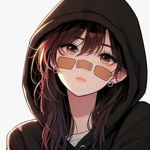 Thiếu nữ Anime tóc xanh nhạt ôm gối, đôi mắt long lanh hướng lên, tông màu lạnh tạo cảm giác dịu và sạch
