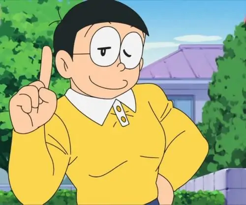 Nobita ôm bài kiểm tra điểm không chạy về phía ngăn kéo bàn học, gương mặt tá hỏa như muốn trốn thẳng vào cỗ máy thời gian