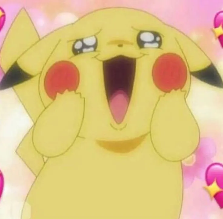 Ảnh vui Pikachu nép sau quả cầu bửu bối trong nền đỏ trắng, mắt tròn nhìn thẳng như vừa bị bắt gặp