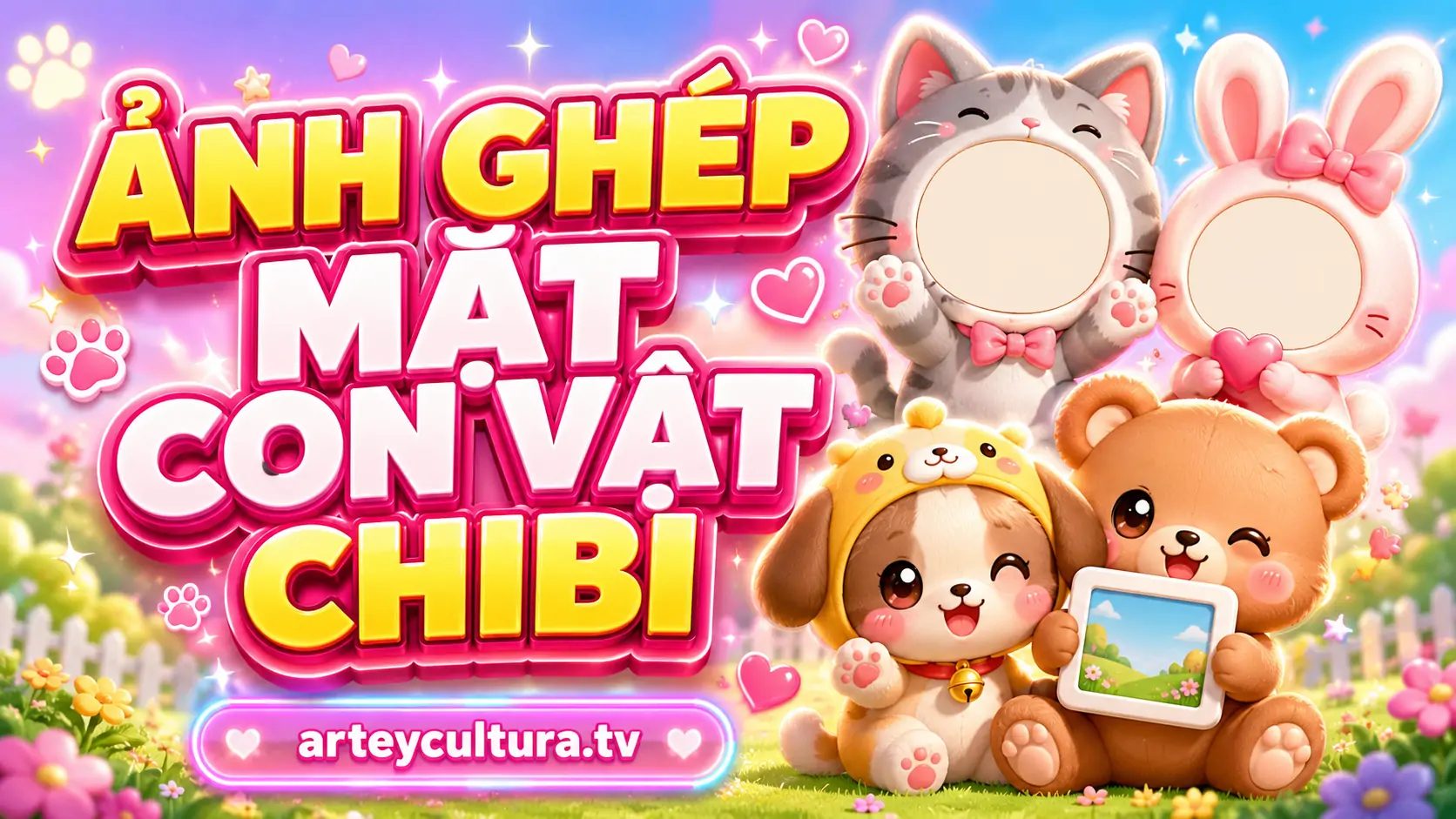 55 Ảnh Ghép Mặt Con Vật Chibi Cute cho bé đa dạng động vật với thân hình tròn trịa và biểu cảm siêu hài