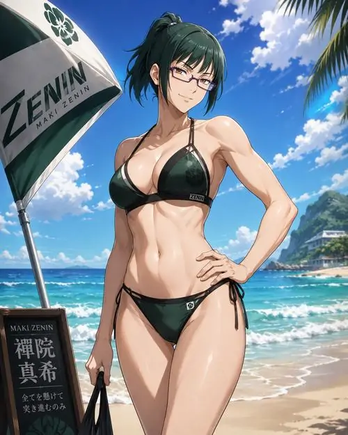 anh maki zenin bikini dep phong cach anime sac net 1