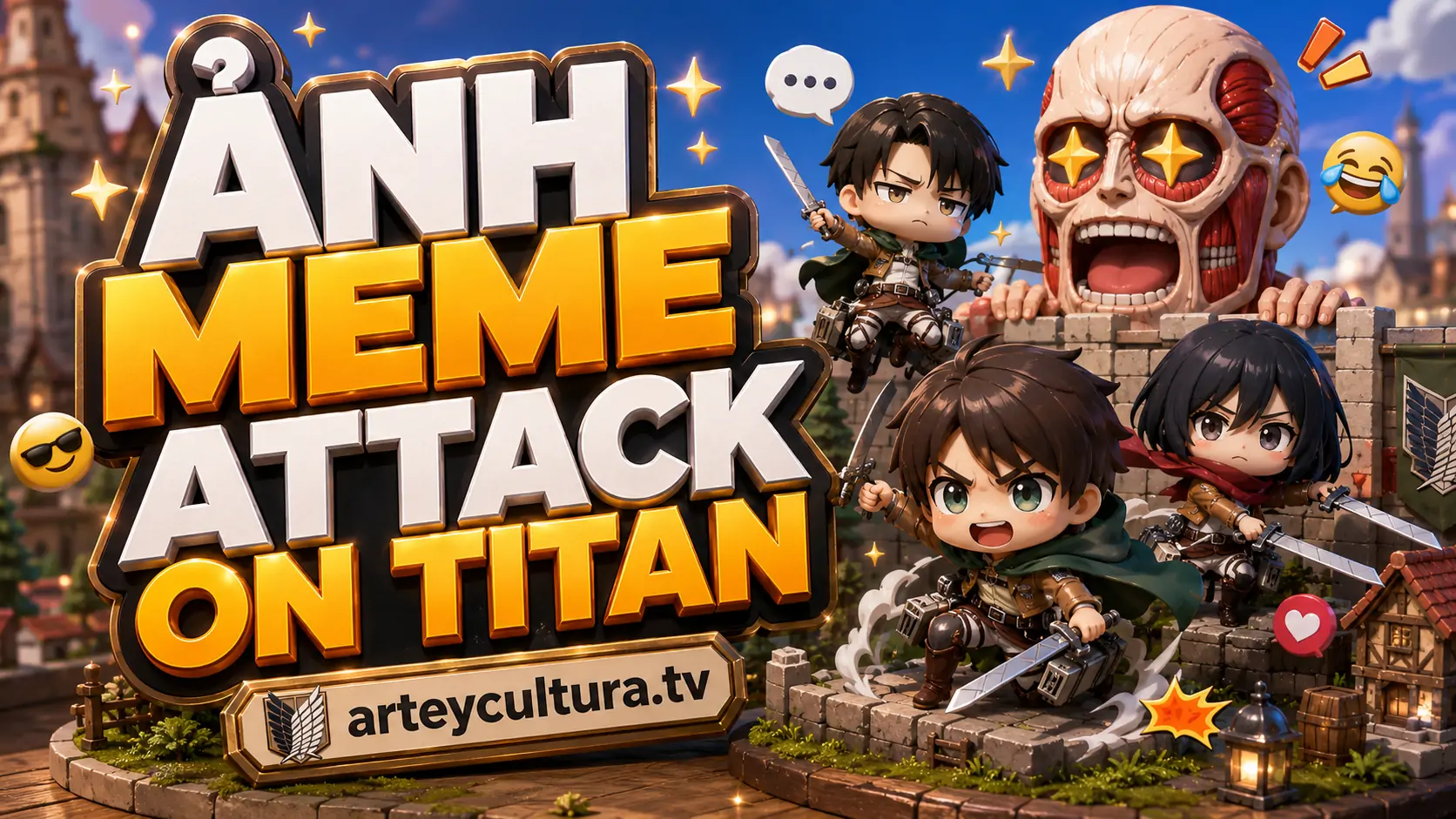 130 Ảnh Meme Attack on Titan vui nhộn làm bật mọi tình huống căng thẳng trong anime