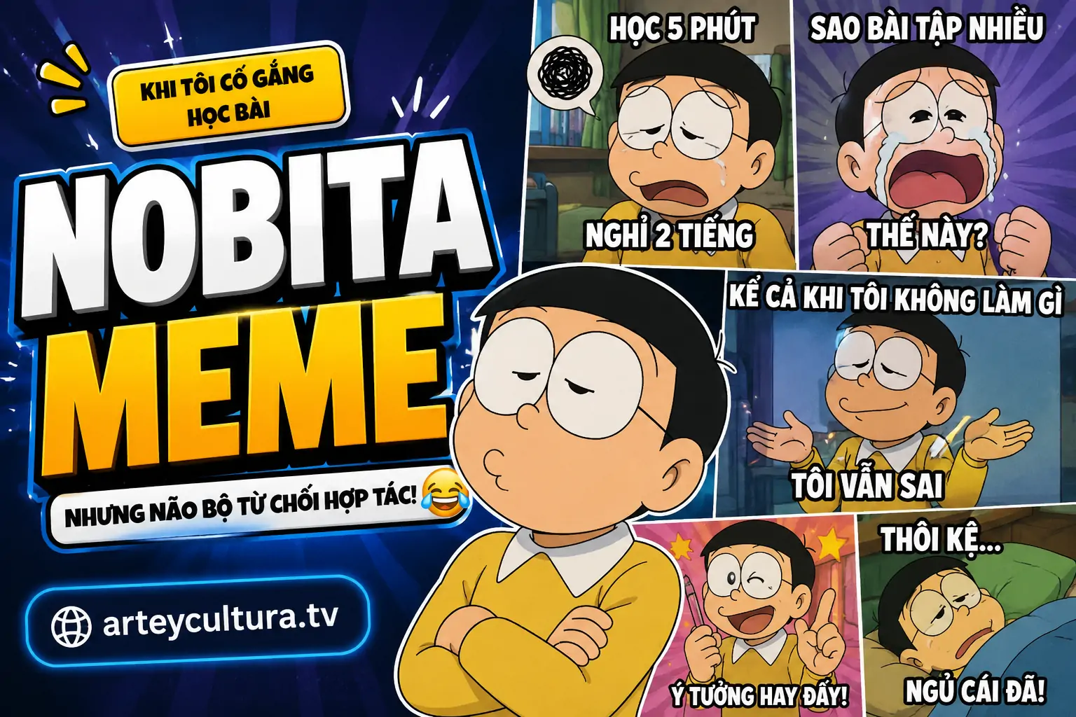 45 Ảnh Meme Nobita siêu nhây bựa với biểu cảm khóc nhè, đeo kính ngố và số nhọ quen thuộc 45 Ảnh Meme Nobita siêu nhây bựa với biểu cảm khóc nhè, đeo kính ngố và số nhọ quen thuộc
