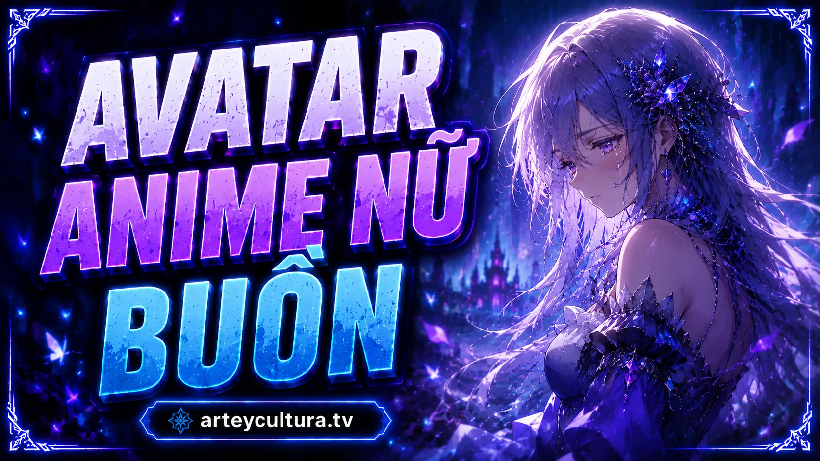 155 Ảnh Sad Avatar Anime Nữ Buồn Khóc với đôi mắt đượm nỗi cô đơn và mái tóc rũ rượi mềm mại