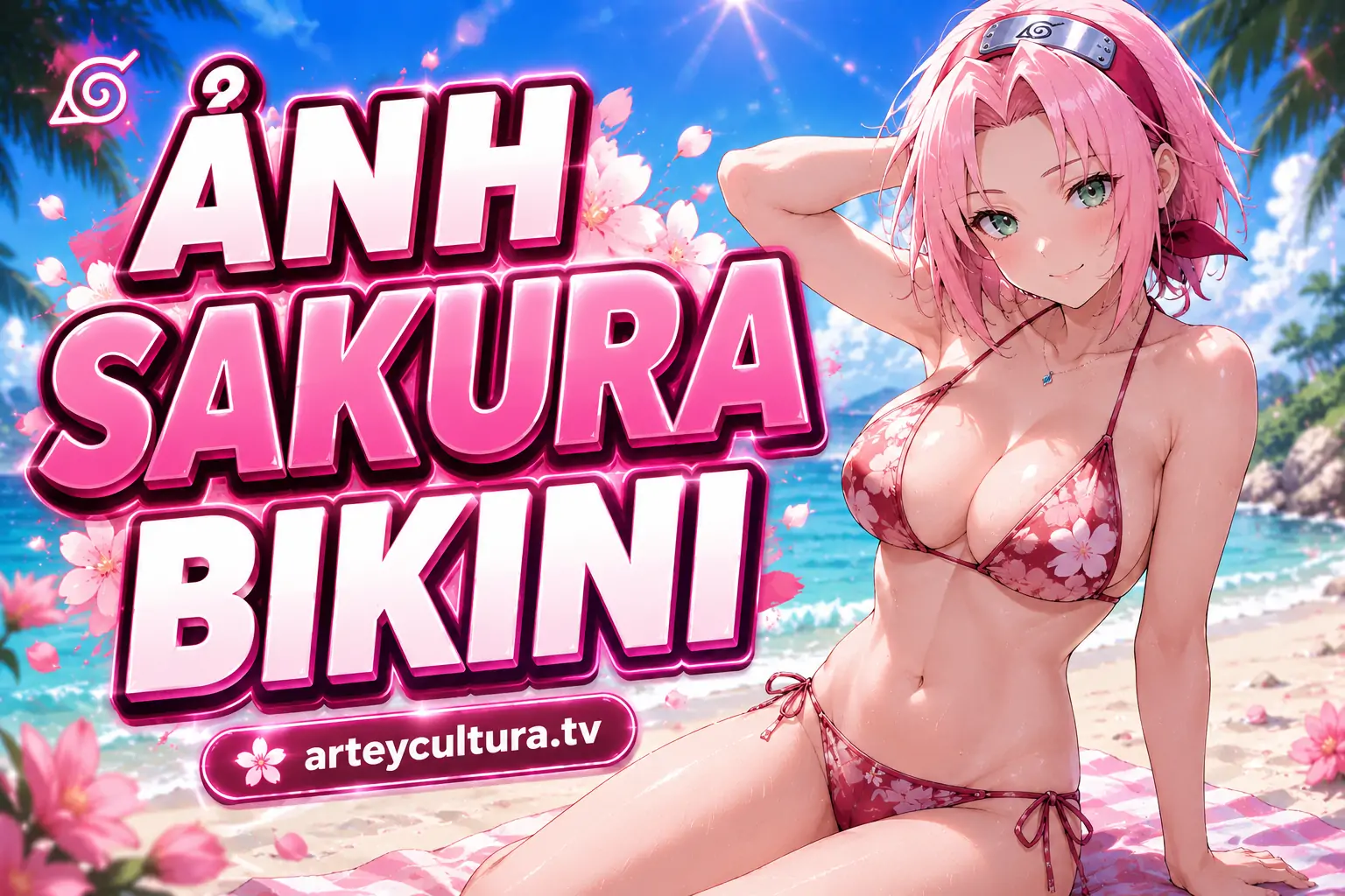57 Ảnh Sakura Bikini sexy trong bộ đồ bơi mùa hè lấy cảm hứng từ làng Lá, đội 7 và văn hóa fanart