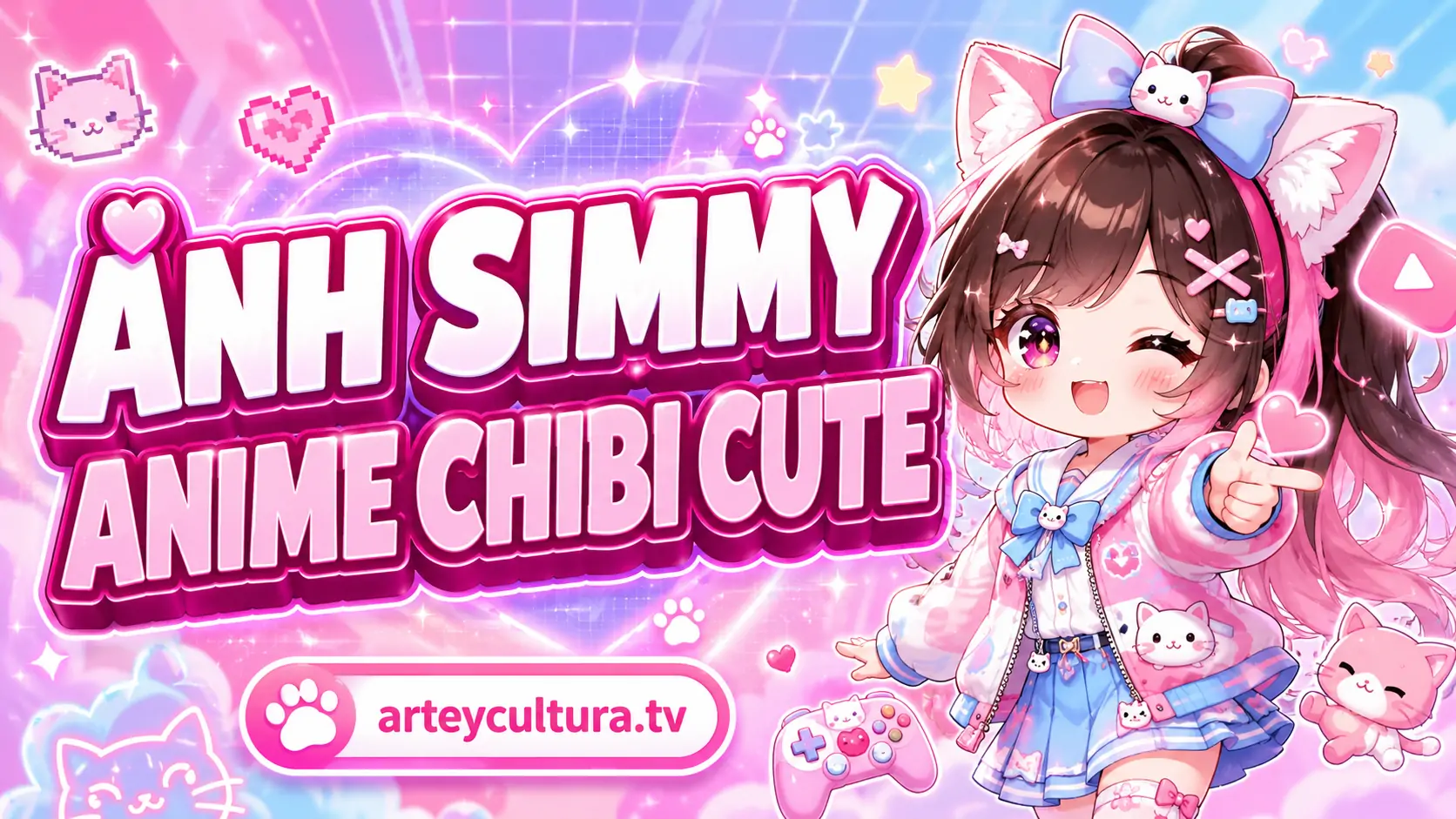 35 Ảnh Simmy Anime Chibi Cute với nét vẽ ngọt ngào tóc hồng nổi bật và thần thái rất riêng của Mèo Simmy 35 Ảnh Simmy Anime Chibi Cute với nét vẽ ngọt ngào tóc hồng nổi bật và thần thái rất riêng của Mèo Simmy