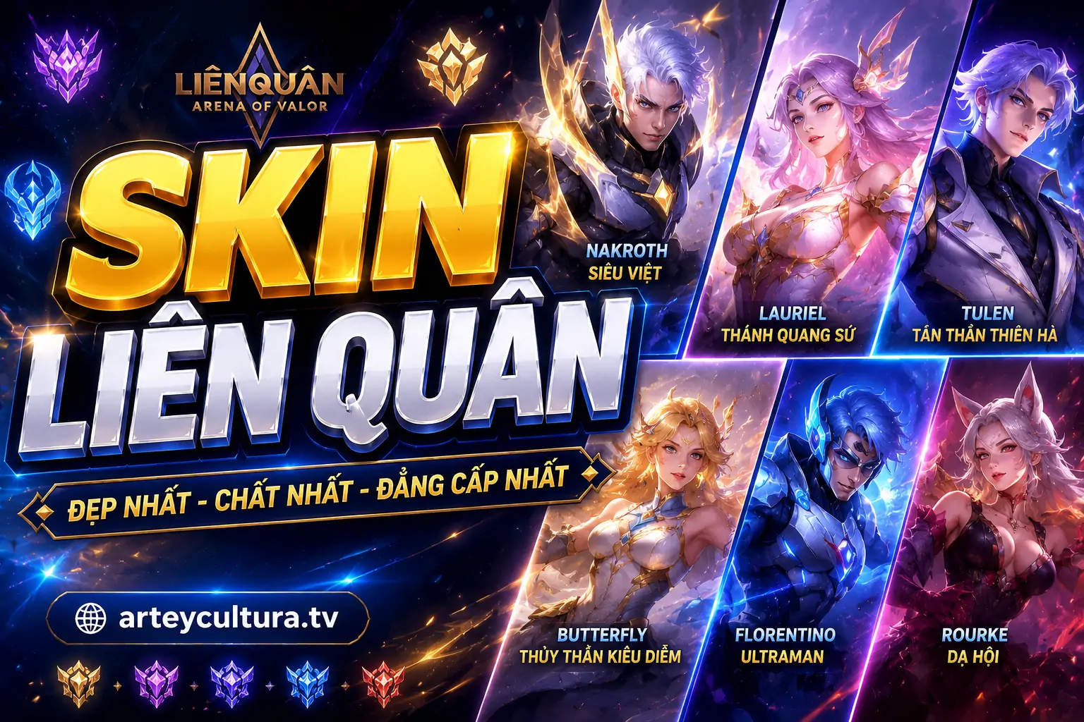 150 Ảnh Skin Liên Quân Mobile đẹp với đồ họa ba chiều và màu sắc cuốn mắt bối cảnh nền hoành tráng