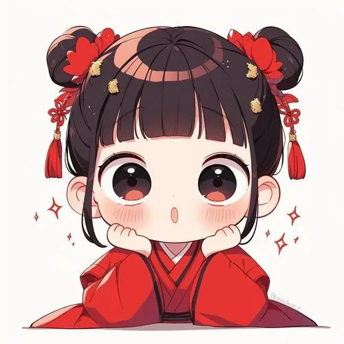 bo suu tap anh chibi tet dep lam bao li xi 12
