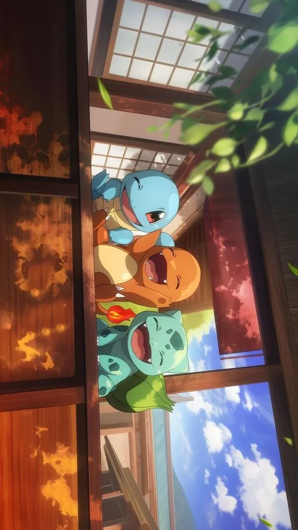 Bulbasaur ngủ cạnh sổ tay điện tử trong góc bàn bình dị, vài chiếc lá non phía sau gợi cảm giác chăm sóc sinh vật nhỏ